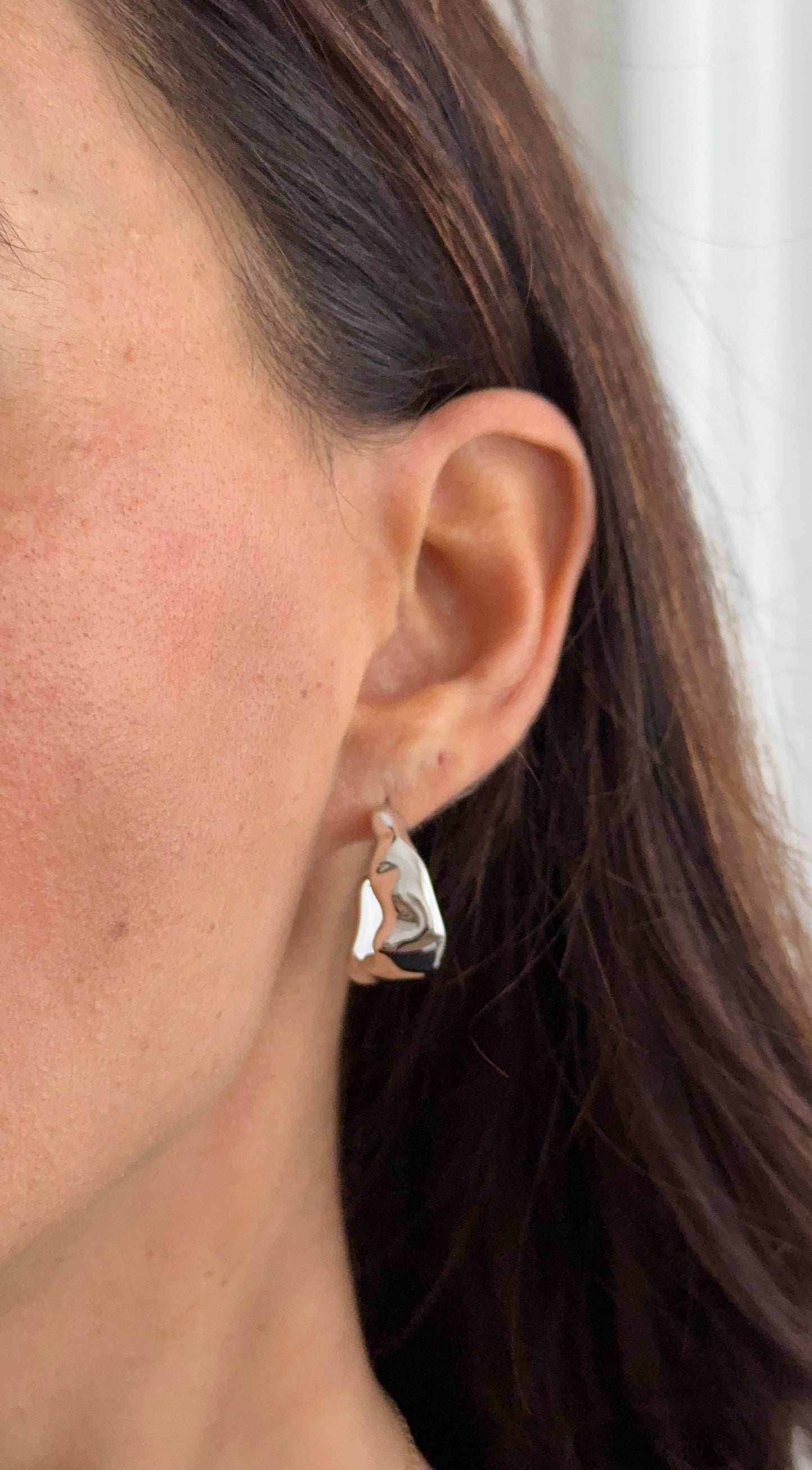 Textured Open Hoop Earrings