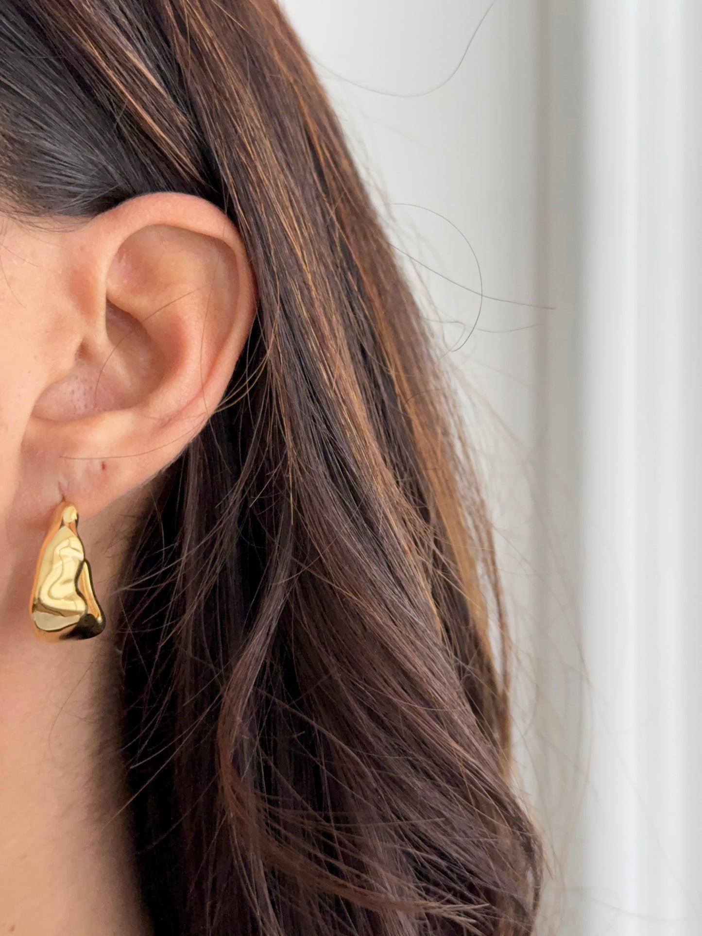 Textured Open Hoop Earrings