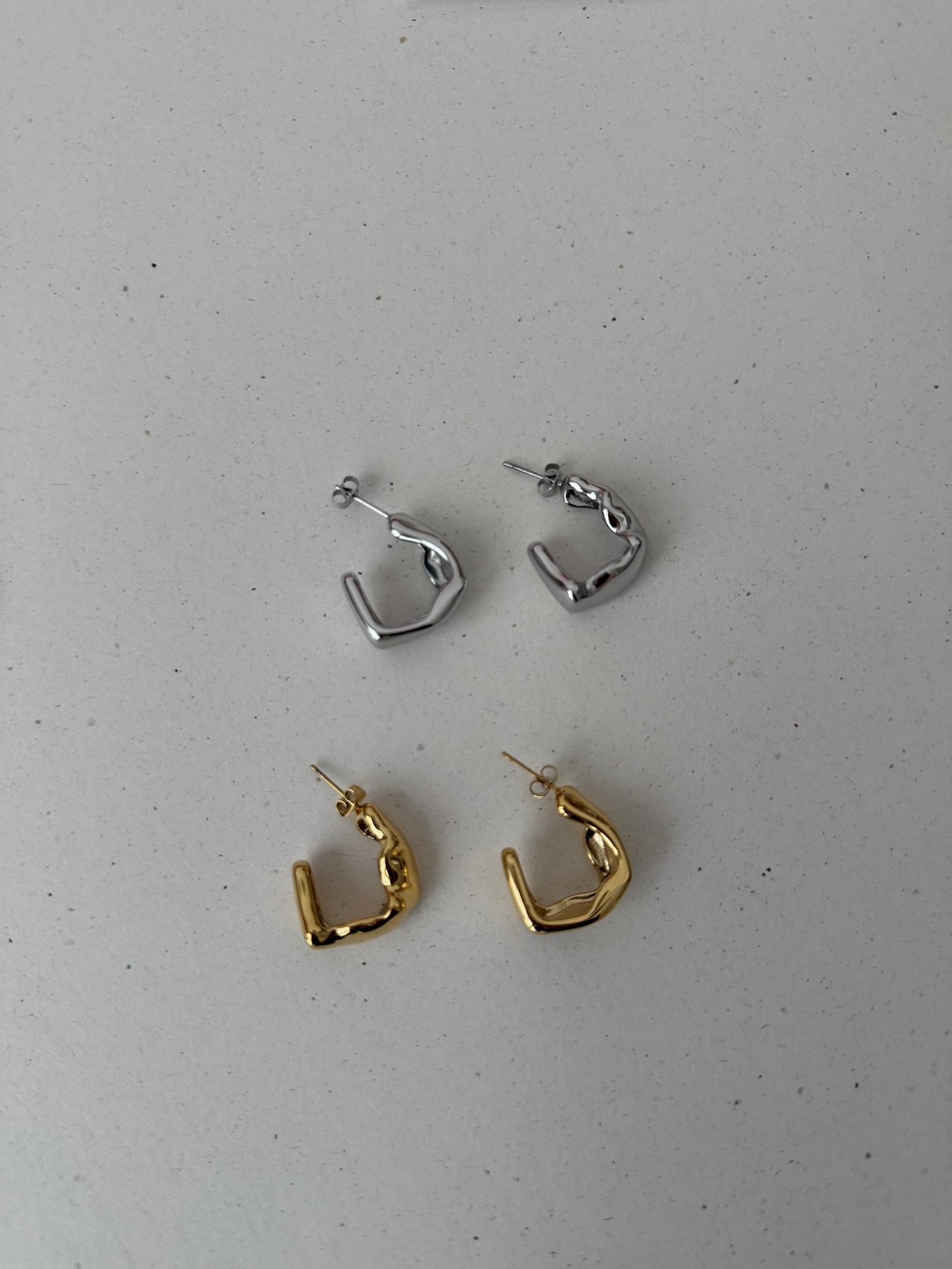 Textured Open Hoop Earrings