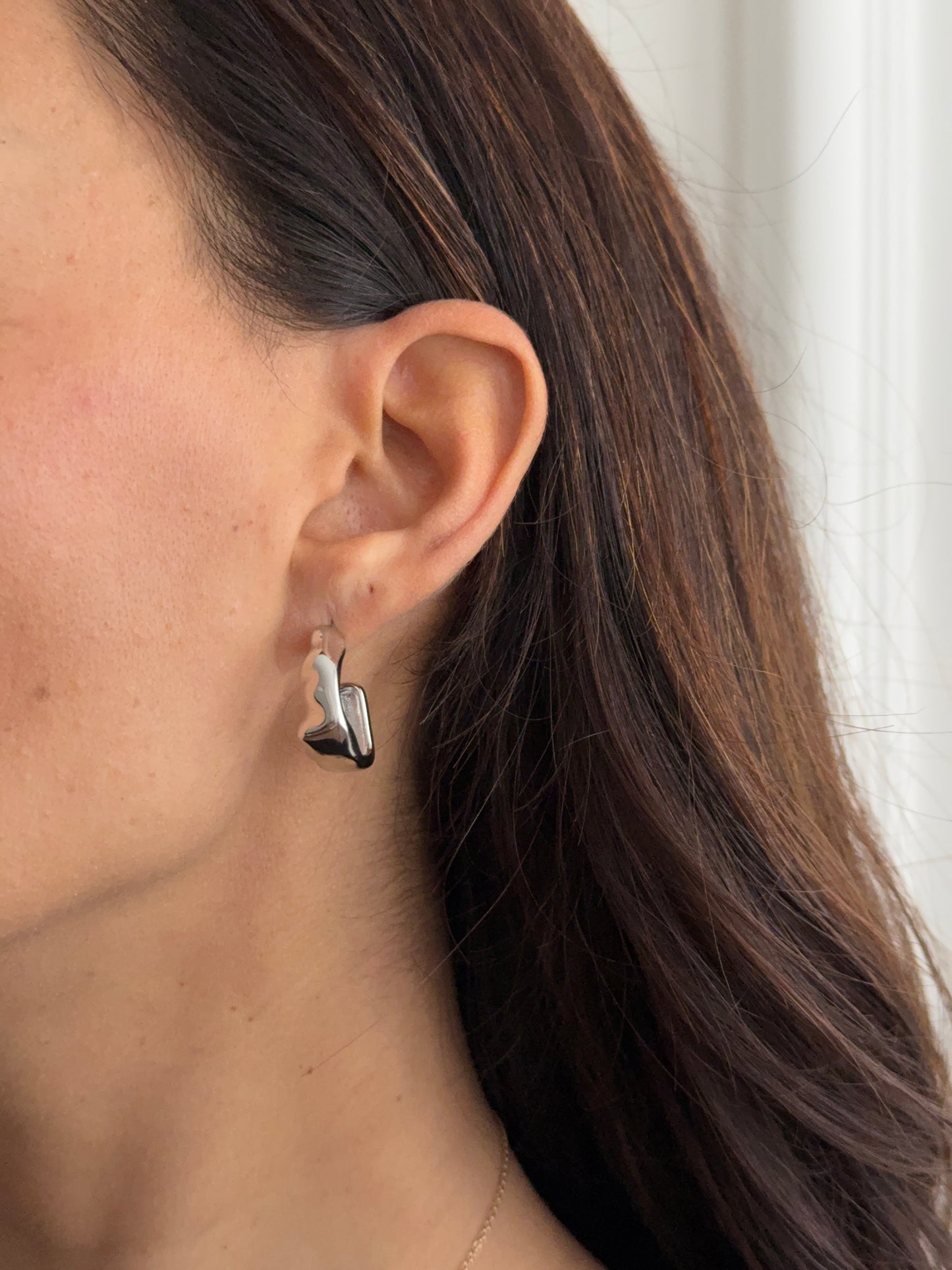 Textured Open Hoop Earrings