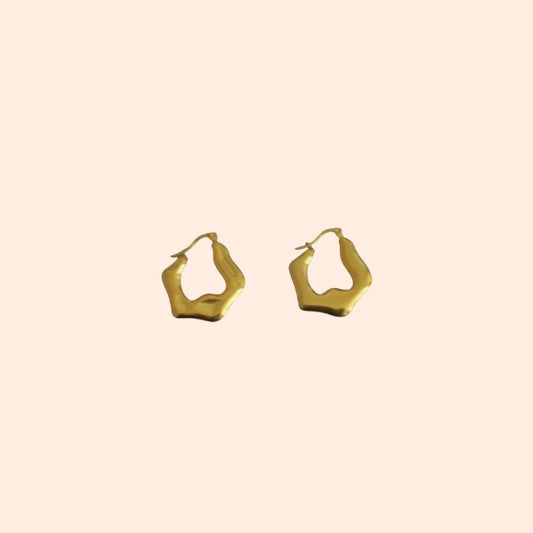 Chunky Wave Earrings Gold