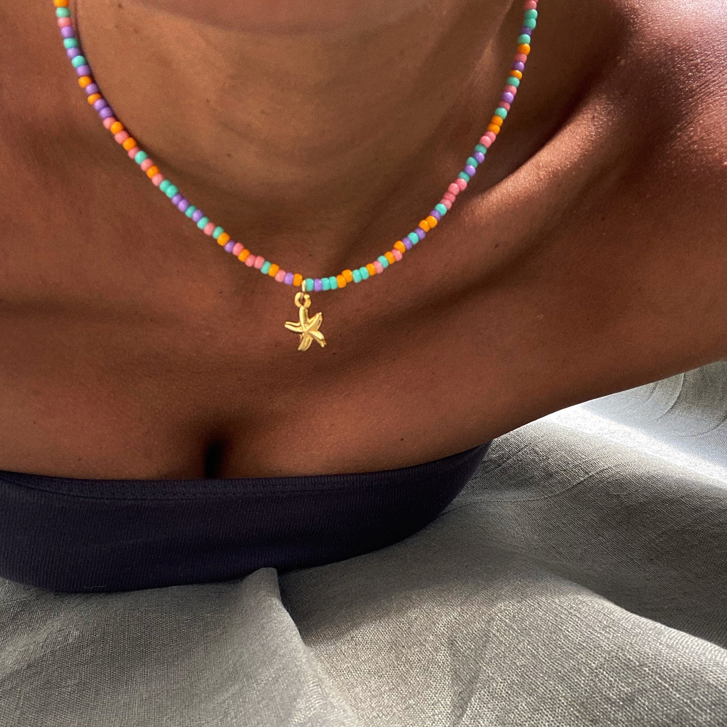 Colorful Seastar Necklace