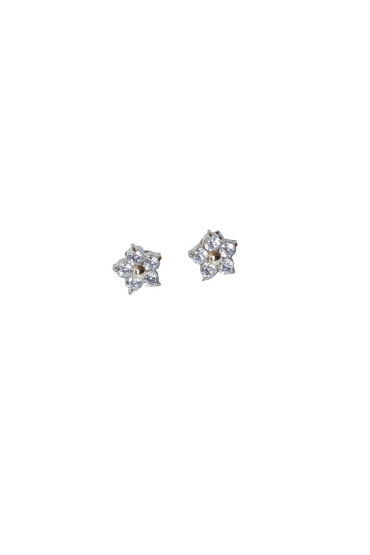 Flower stud earrings  Silver/Gold