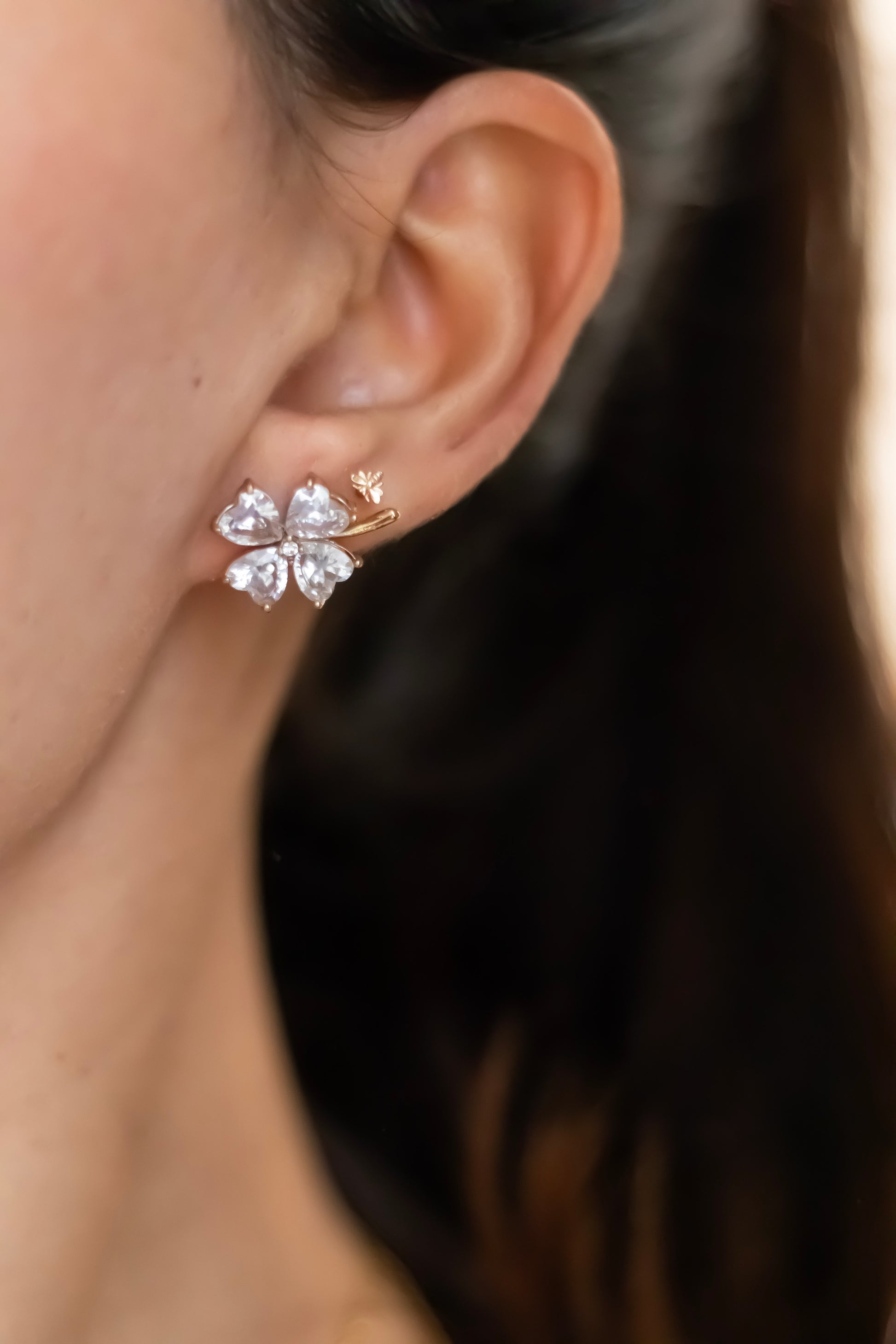 Clover earring studs