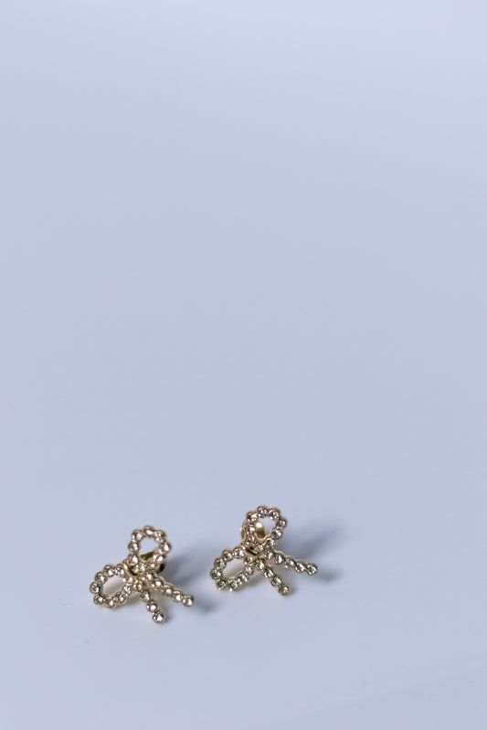 Diamond Bow Earrings