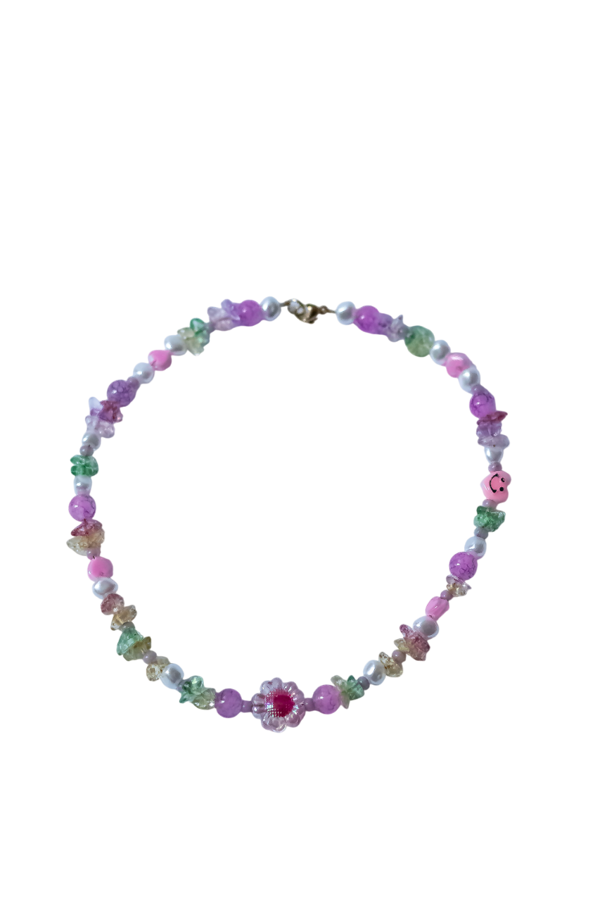 Summer choker necklace with flower