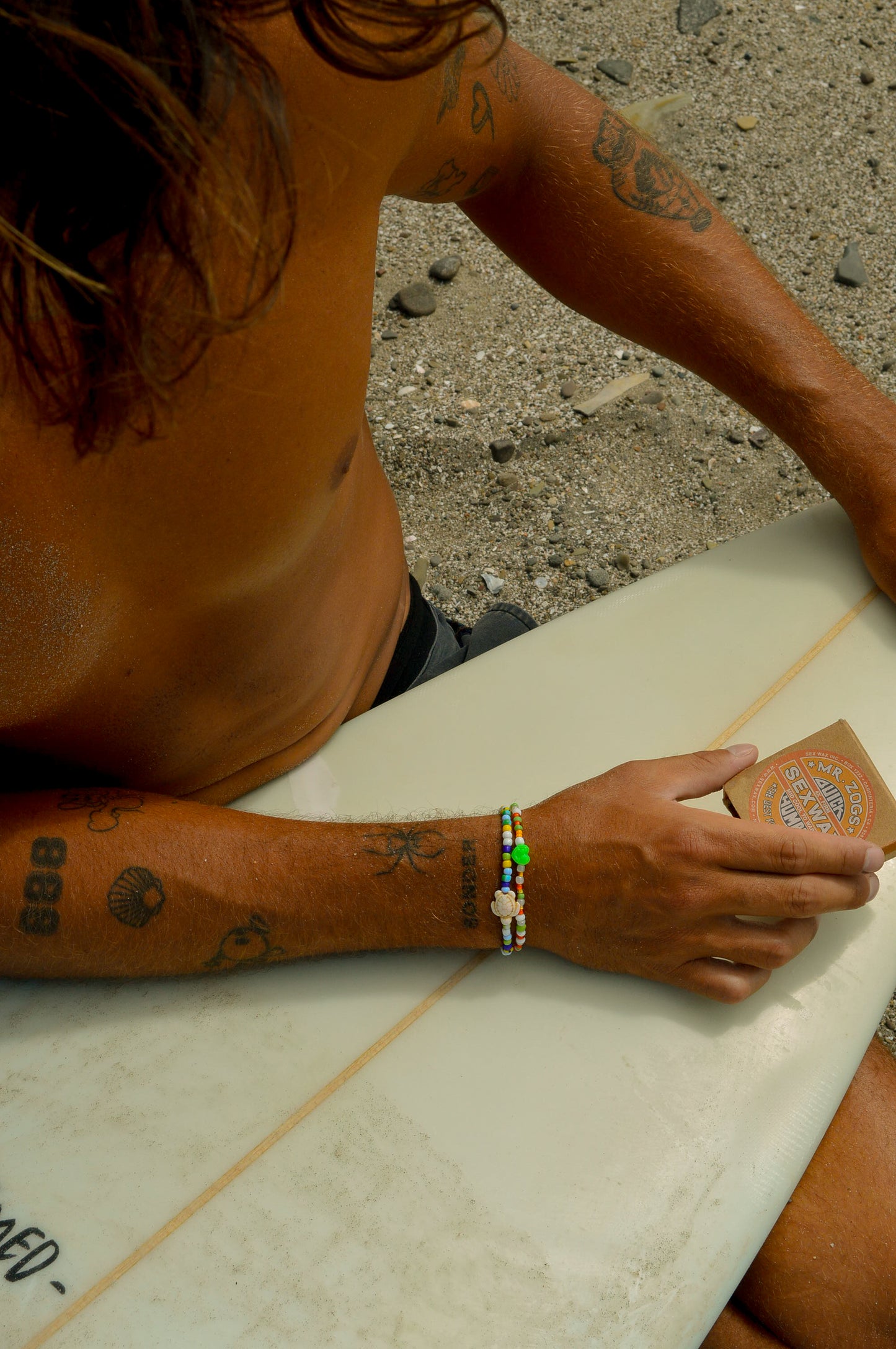 Surf bracelet men turtle beads