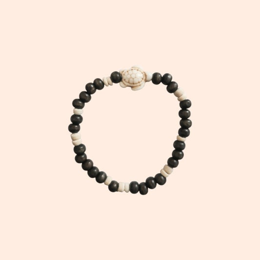 Summer bracelet wooden beads and turtle men