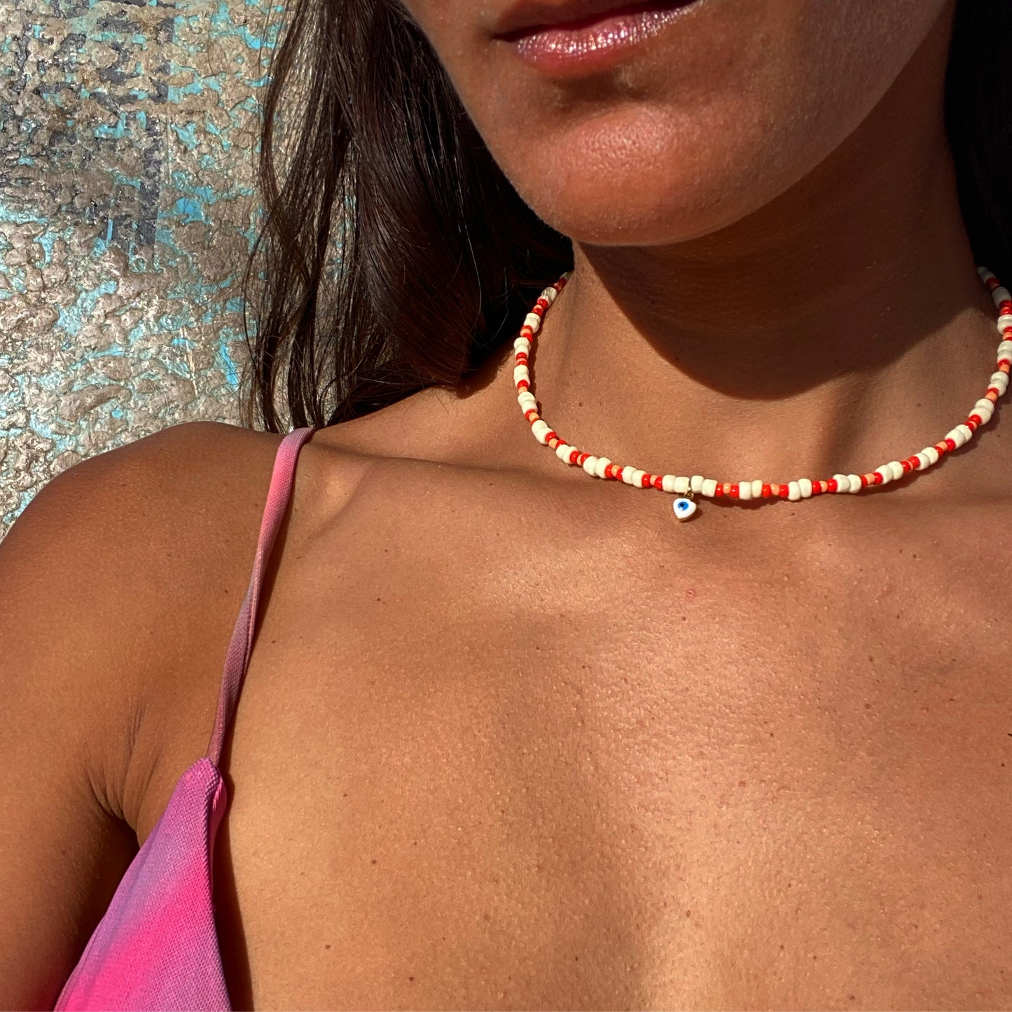 Beaded eye Necklace
