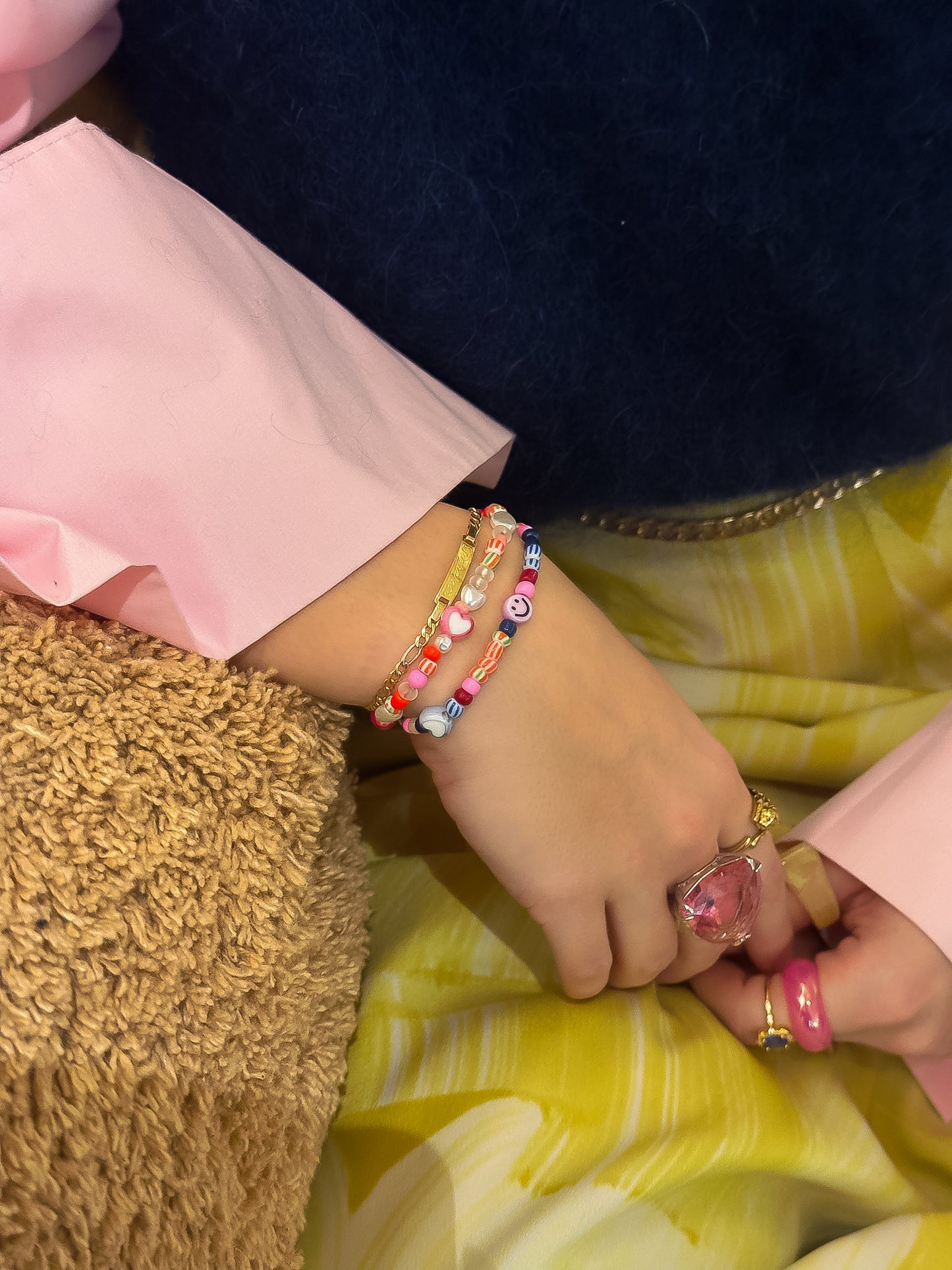 Heart and pearl bracelet