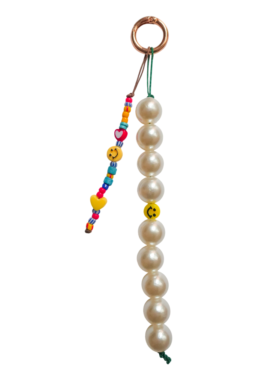 Smiley keychain/bag charm