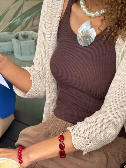 LÈA XL SHELL NECKLACE